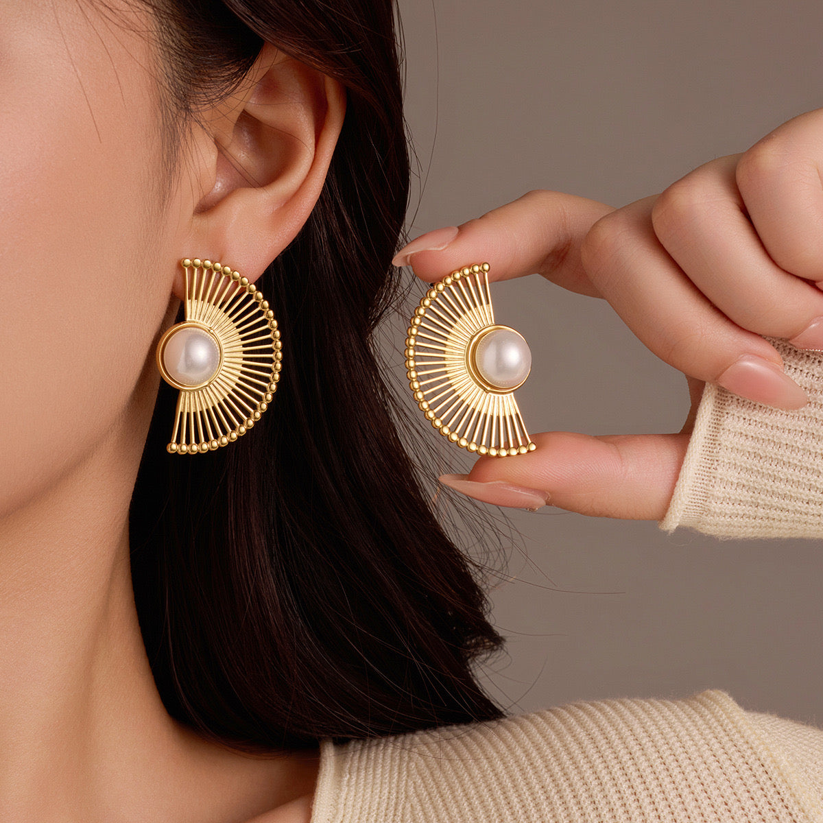 Fan Earrings