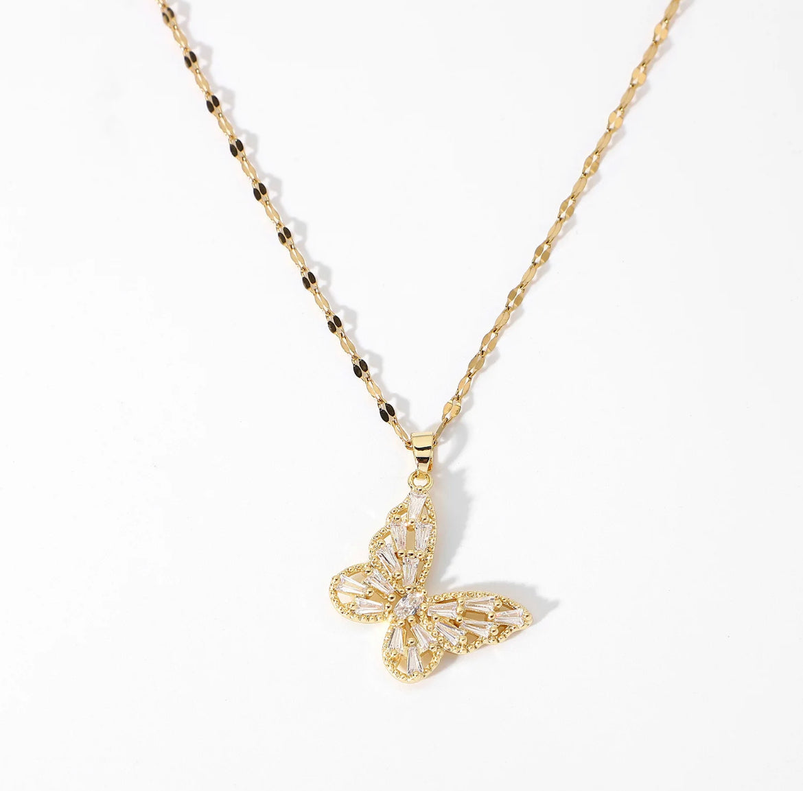 Diamond Butterfly Necklace