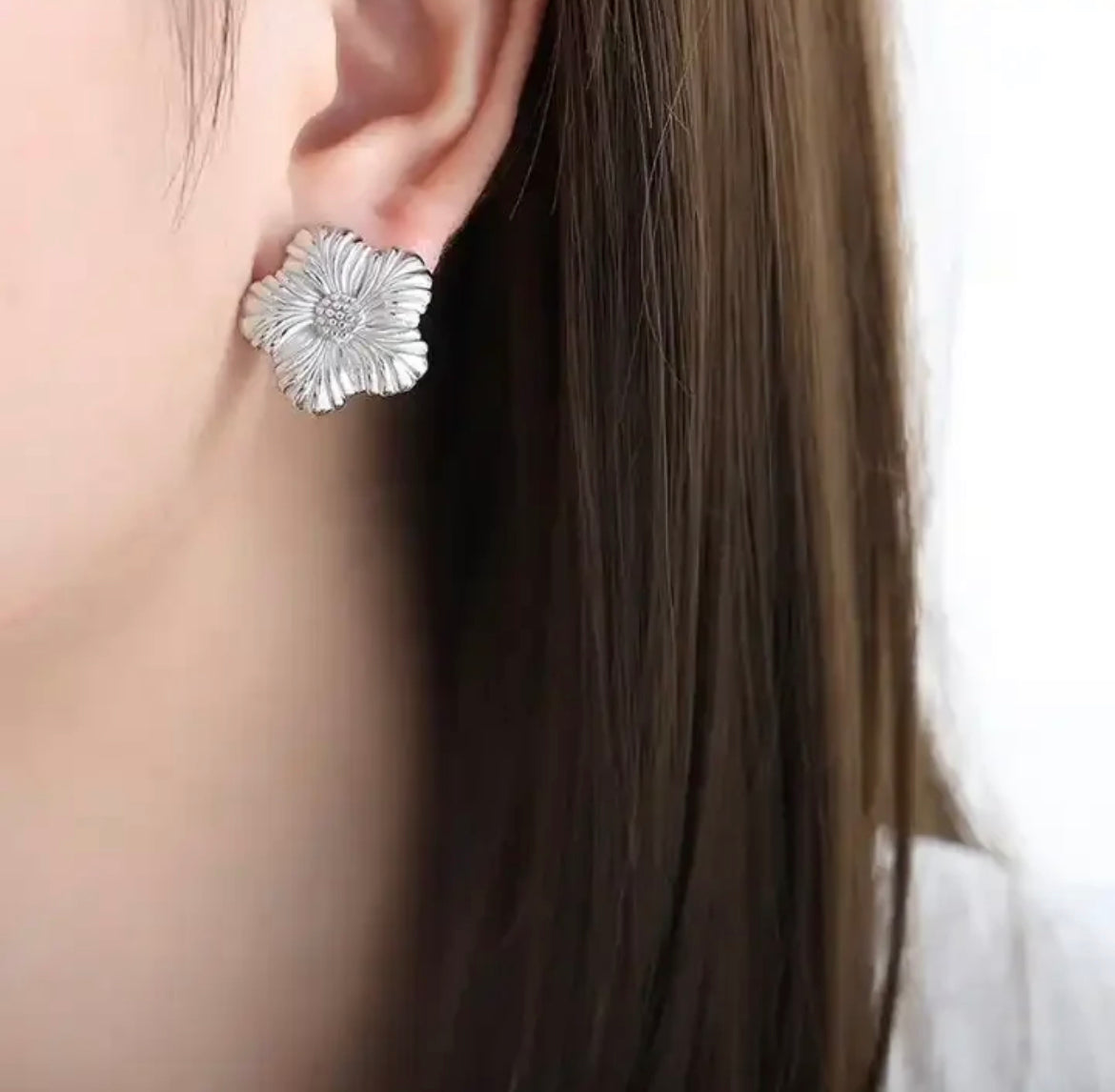 Fiore Silver Earrings