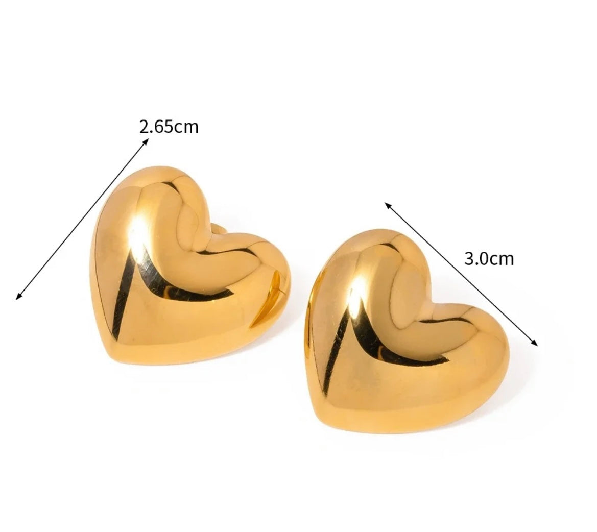 Heart Gold Earrings