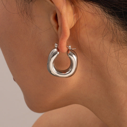 Chunky Silver Earrings